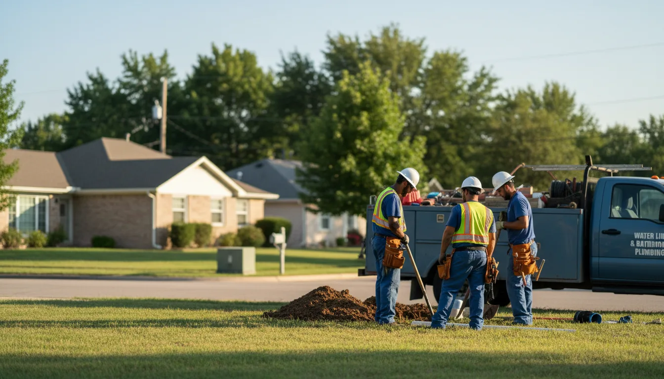 Residential water line and bathroom plumbing service in Montgomery, MN
